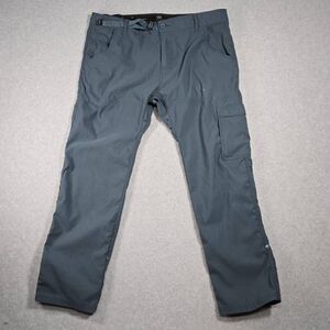 prAna Stretch Zion Pants Mens 38x30 Blue Slim Fit Hiking Outdoor Lightweight Zip